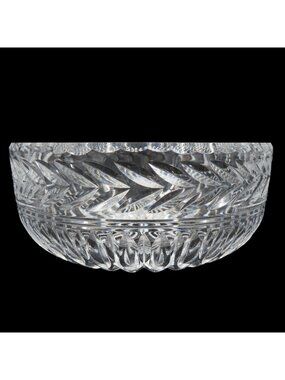 Stuart Arundel 5.9in Cut Laurel Panels Crystal Bowl Candy Dish Trinket Jewelry